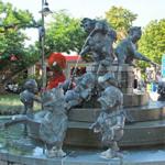 Innenstadt mit Springbrunnen in Bad Harzburg