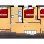 Grundriss der 1. Etage
