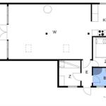 Wohnung mit Küche, Schlafzimmer, Bad und Wohnbereich. Flur mit zwei Zimmern.