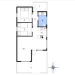 Zweizimmerwohnung mit Küche, Bad und Terrasse.