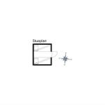 Stueplan mit Kompass und Raumübersicht.