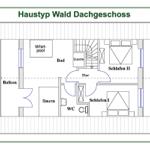 Dachgeschoss mit Schlafzimmer, Bad, Sauna und Whirlpool.