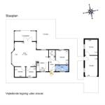 Funktionaler Grundriss mit Wohnzimmer, Küche, Schlafzimmer und Bad.