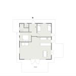 Wohnung mit Küche, Schlafzimmer, Bad und Terrasse