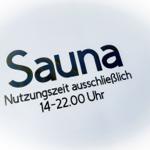 Sauna available from 14 to 22 hours.