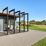 Moderne Unterkunft mit Terrasse und Garten. Freistehend in ruhiger Umgebung.