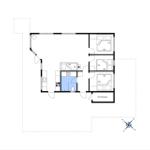 Apartment with three bedrooms, kitchen, and bathroom. Storage shed included.