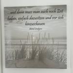 Wandbild mit Strandmotiv und Zitat von Astrid Lindgren.