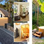 Modernes Haus mit Sauna, Whirlpool und Wohnbereich im Wald