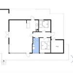 Apartment with kitchen, bathroom, and two bedrooms. Private area available.