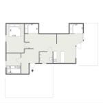 Two-room apartment with kitchen, bathroom, and hallway. Area: 200 square meters.