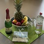 Begrüssung Sekt und Wasser