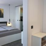 View from the bathroom to the bedroom