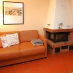 Sitzecke mit Kaminofen