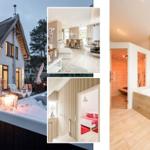 Wohnung mit Sauna, Badewanne und Terrasse mit Whirlpool.