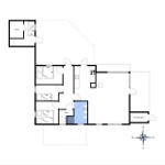 Wohnung mit Sauna, drei Schlafzimmern und Küche. Skurischuppen und Depot vorhanden.