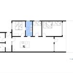 Wohnung mit Küche, Bad und drei Schlafzimmern. Privater und Depotbereich vorhanden.