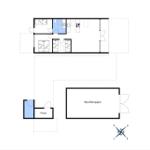 Wohnung mit drei Schlafzimmern, Küche und Bad. Privater Bereich und Schuppen.