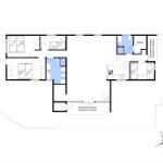 Apartment with sauna, kitchen, and covered terrace.