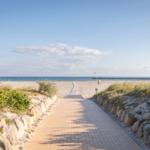 Strandeingang direkt vor der Tür