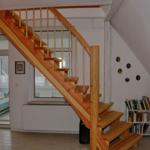 Treppe zum ausgebauten Dachgeschoss der Maisonette