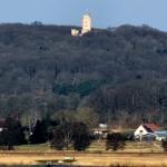 Blick vom Balkon auf das Jagdschloß Granitz