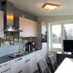 sehr gut eingerichtete Küchenzeile im Wohnzimmer