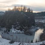 renaturierter Diabassteinbruch im Winterkleid