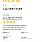 Ferienwohnung mit vier Sternen nach DTV-Klassifizierung.