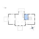 This is the first floor with kitchen, bedrooms, and hallway.