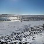 Kniepsand mit Schneedecke