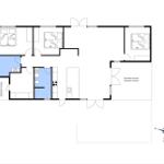 Drei Schlafzimmer, Küche, Bad und überdachte Terrasse