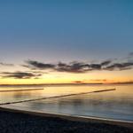 Sonnenuntergang bei Dranske mit Blick Richtung Hiddensee
