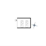 Plans with two washing machines and compass