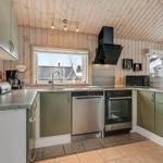 Küche mit Holzwand, Edelstahlgeräten und Fensterblick