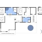 Apartment with sauna, kitchen, and covered terrace. Annex with bedroom.