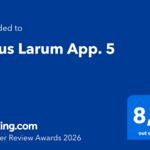 Haus Larum App. 5 received 8.5 out of 10 in the Booking.com Traveler Review Awards 2026.