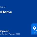 SeeHome erhielt 9,4 von 10 bei den Booking.com Reisebewertungspreisen 2026.
