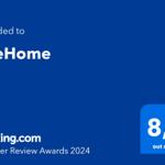 SeeHome erhielt 8,9 von 10 bei den Booking.com Reisendenbewertungspreisen 2024.
