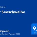 Zur Seeschwalbe erhielt 9,1 von 10 bei Booking.com Reisebewertungen 2026.