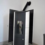 Pelletofen im Wohnzimmer