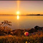 Hafeneinfahrt Sonnenuntergang