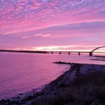 Fehmarnsundbrücke Sonnenuntergang