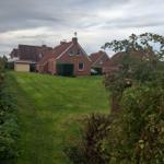 Blick vom Deich auf unser Grundstück