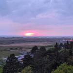 Sonnenuntergang mit Blick zur Seebruecke...