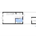 Ground floor plan with kitchen, bathroom, bedroom, and shed.