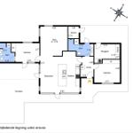 Wohnung mit Küche, Essbereich, Sauna und Terrasse.