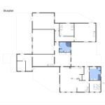 Stueplan zeigt Räume, Schlafzimmer und Bad mit Orientierung.