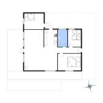 Dieses Apartment hat drei Schlafzimmer, eine Küche und ein Bad.