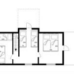 Funktionaler Grundriss mit Schlafzimmern und Treppe.